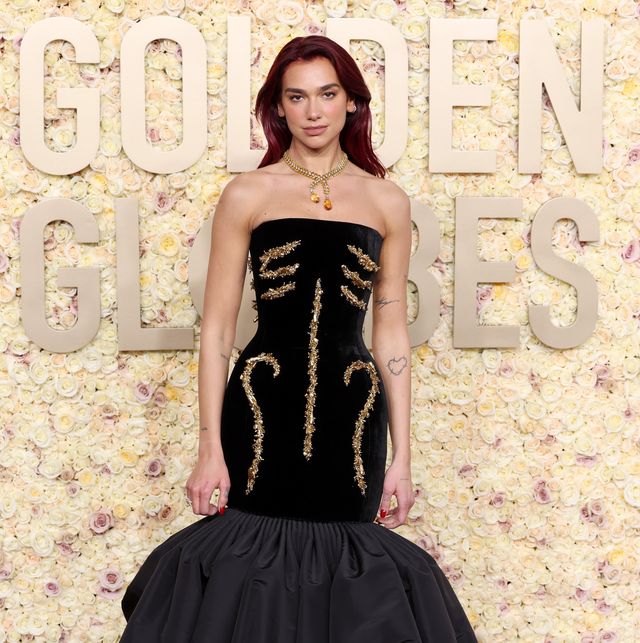 beverly hills, california january 07 dua lipa attends the 81st annual golden globe awards at the beverly hilton on january 07, 2024 in beverly hills, california photo by kevin mazurgetty images