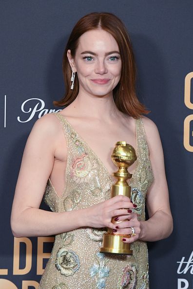 emma stone at the golden globes