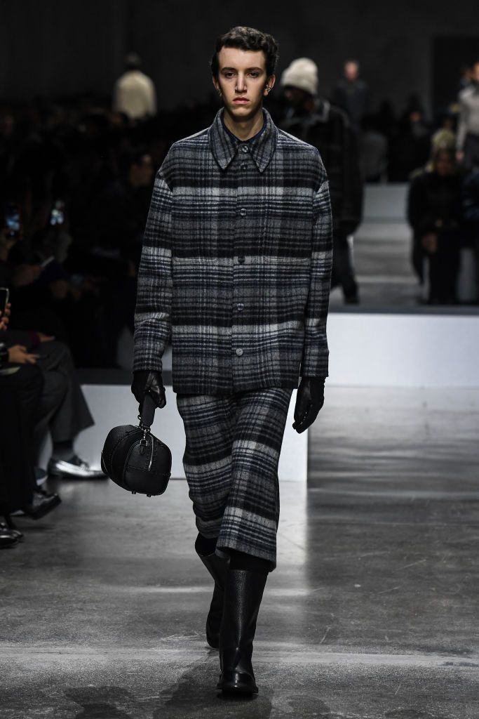 milan, italy january 13 a model walks the runway at the fendi fashion show during the milan menswear fallwinter 2024 2025 on january 13, 2024 in milan, italy photo by alessandro levatigetty images