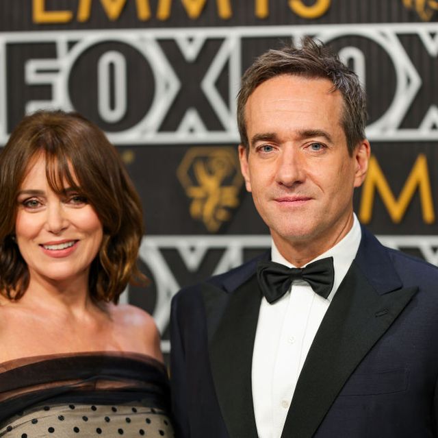 Keeley Hawes and Matthew Macfadyen pose arm-in-arm at the Emmys