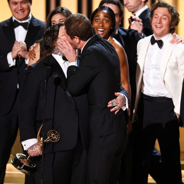 What You Missed From the 2023 Emmys los angeles, california january 15 l r matty matheson and ebon moss bachrach accept the outstanding comedy series award for the bear onstage during the 75th primetime emmy awards at peacock theater on january 15, 2024 in los angeles, california photo by monica schipperwireimage