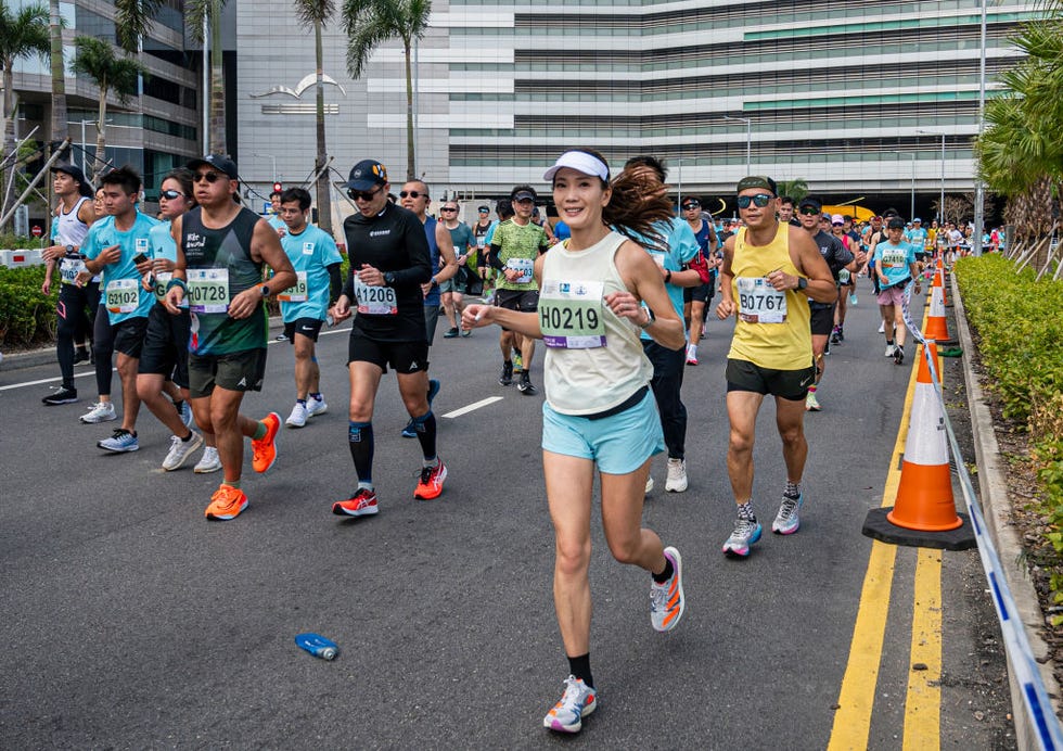 hong kong, china january 21 runners compete during the standard chartered hong kong marathon 2024 on january 21, 2024 in hong kong, china photo by stephen laweurasia sport imagesgetty images