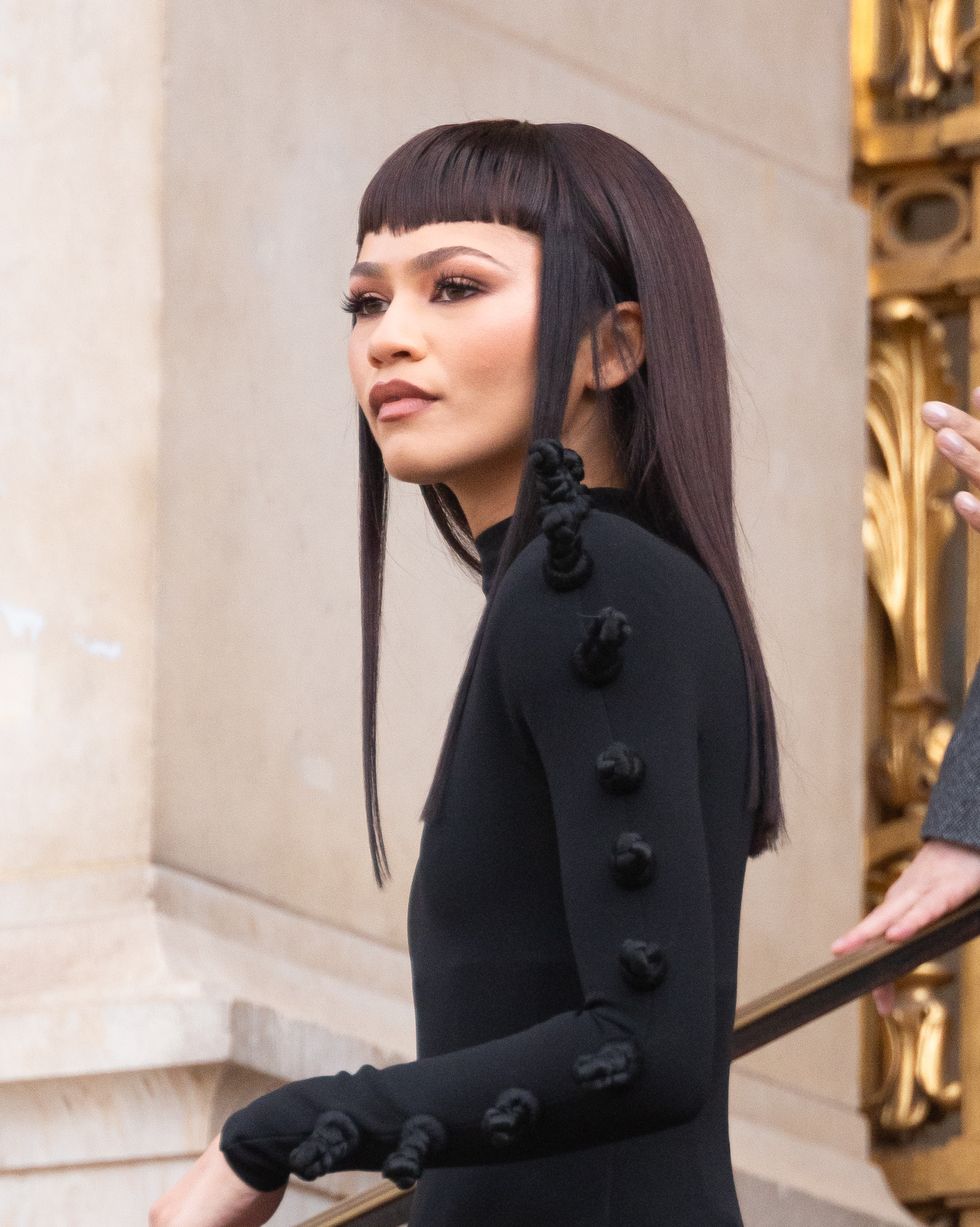 paris, france january 22 actress zendaya coleman attends the schiaparelli haute couture springsummer 2024 show as part of paris fashion week on january 22, 2024 in paris, france photo by marc piaseckiwireimage