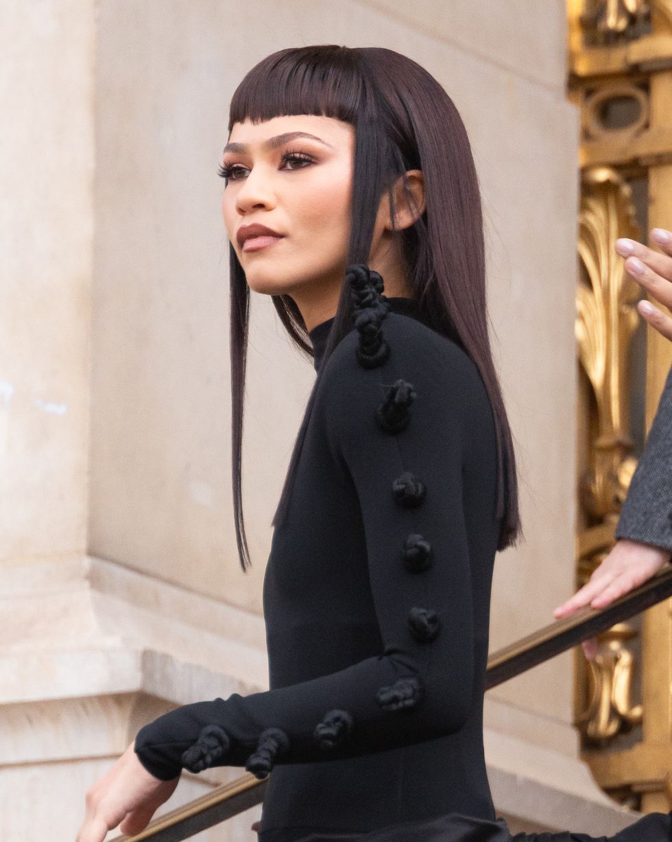 paris, france january 22 actress zendaya coleman attends the schiaparelli haute couture springsummer 2024 show as part of paris fashion week on january 22, 2024 in paris, france photo by marc piaseckiwireimage