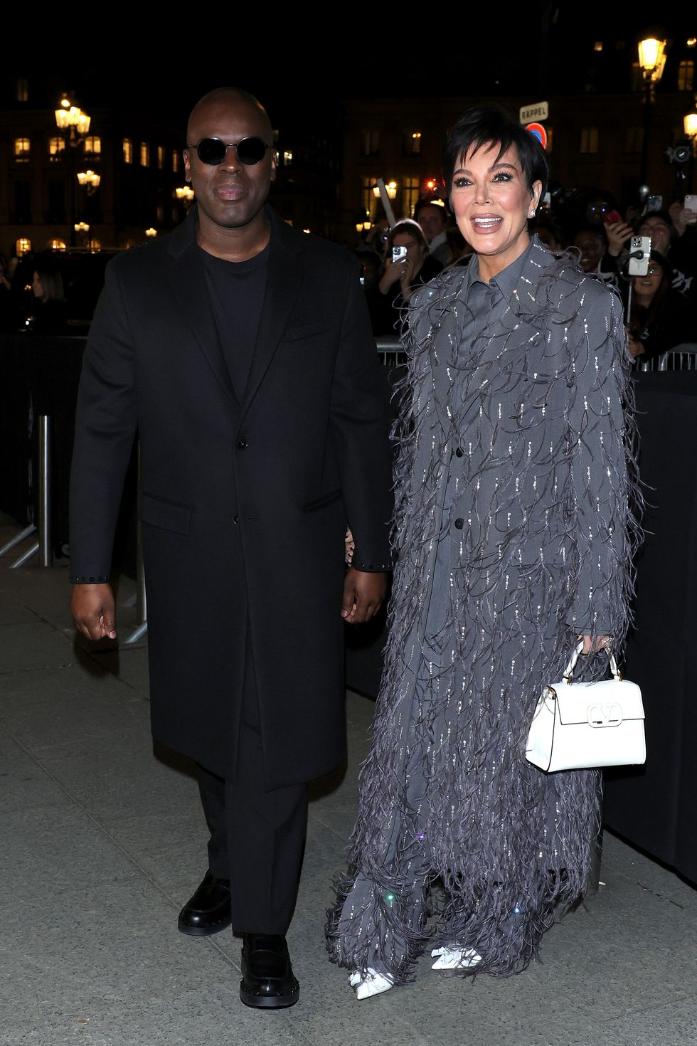 paris, france january 24 corey gamble and kris jenner attend the valentino haute couture springsummer 2024 show as part of paris fashion week on january 24, 2024 in paris, france photo by jacopo raulegetty images