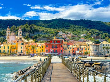 the mediterranean town laigueglia is situated on the italian riviera, province of savona it is called the most beautiful village of italy