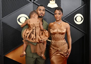 john gaines, hazel monet and victoria monét at the 66th annual grammy awards held at cryptocom arena on february 4, 2024 in los angeles, california photo by gilbert floresbillboard via getty images