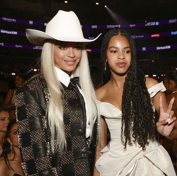 los angeles february 4 beyoncé and blue ivy carter behind the scenes at the 66th annual grammy awards, airing live from cryptocom arena in los angeles, california, sunday, feb 4 800 1130 pm, live et500 830 pm, live pt on the cbs television network photo by francis speckercbs via getty images