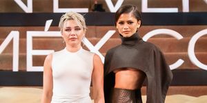 mexico city, mexico february 6 florence pugh and zendaya attend the red carpet for the movie dune part two at auditorio nacional on february 6, 2024 in mexico city, mexico photo by angel delgadogetty images