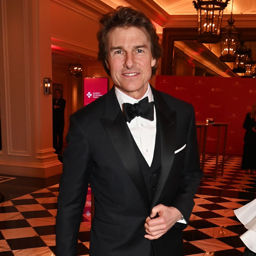 london, england february 07 tom cruise attends londons air ambulance charity black  white gala ball 2024 at raffles london at the owo on february 7, 2024 in london, england photo by dave benettgetty images