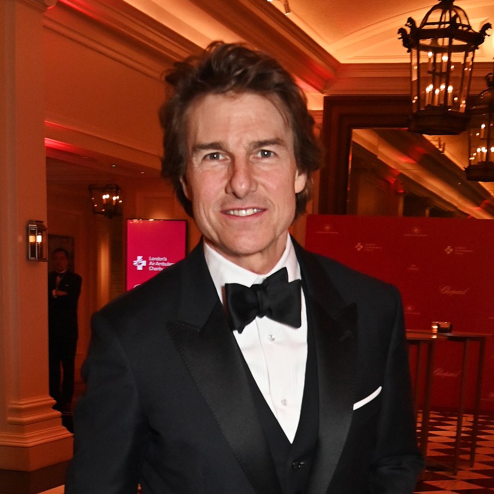 london, england february 07 tom cruise attends londons air ambulance charity black  white gala ball 2024 at raffles london at the owo on february 7, 2024 in london, england photo by dave benettgetty images