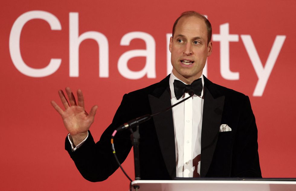 Britain's Prince William, Prince of Wales, speaks at the London Air Ambulance Charity Dinner at OWO in central London on February 7, 2024. Photograph: daniel leal pool AFP Photograph: daniel lealpoolafp via getty images