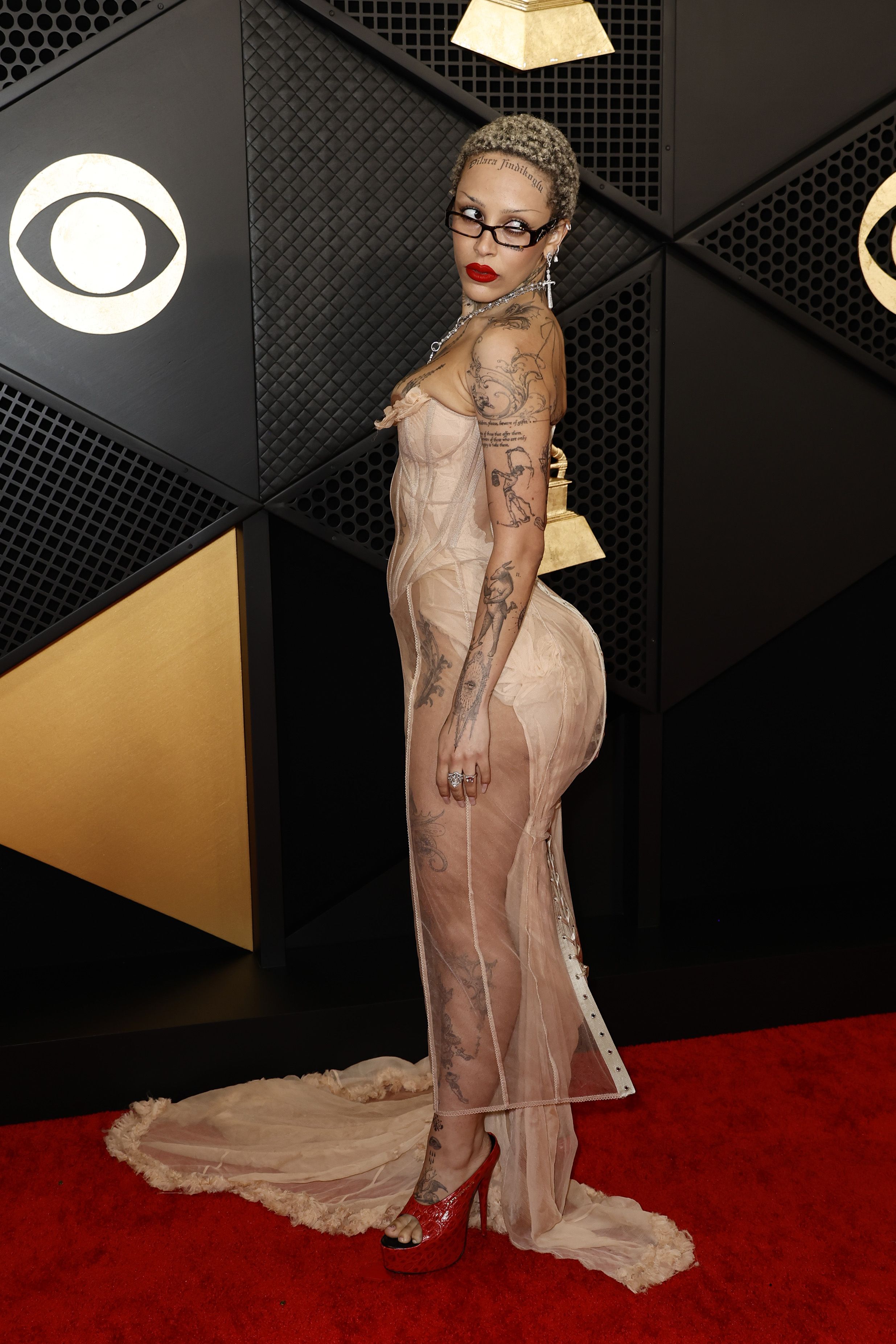 Doja Cat Wore the Most Naked Dress Ever to the 2024 Grammys