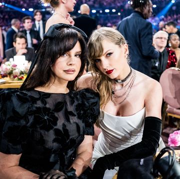 los angeles, california february 04 l r lana del rey and taylor swift attend the 66th grammy awards on february 04, 2024 in los angeles, california photo by john shearergetty images for the recording academy