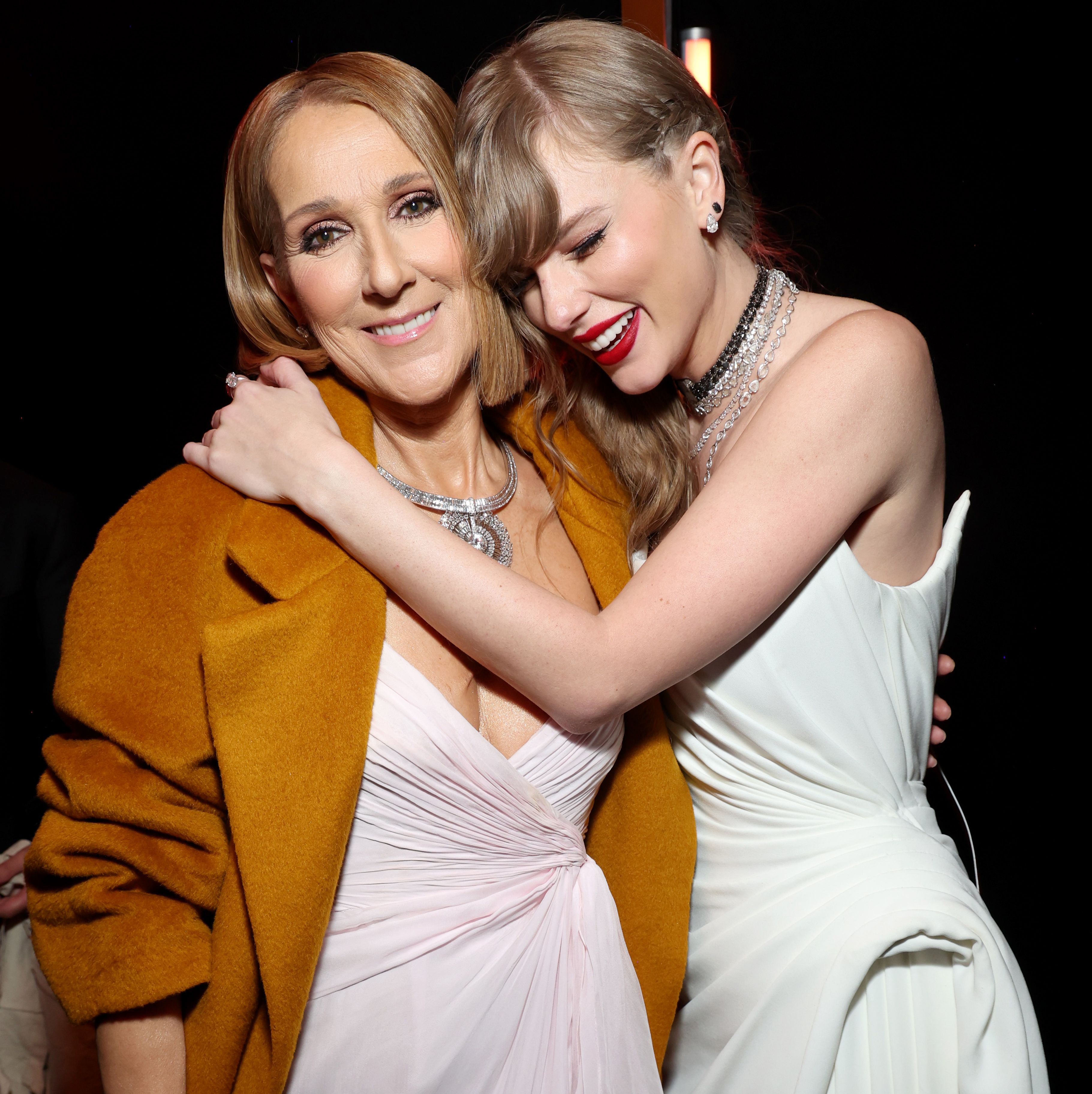 Taylor Swift Hugs Céline Dion Backstage After Awkward Grammys Moment Onstage