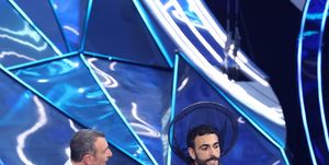 sanremo, italy february 06 amadeus and marco mengoni attend the 74th sanremo music festival 2024 at teatro ariston on february 06, 2024 in sanremo, italy photo by daniele venturellidaniele venturelligetty images