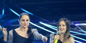 sanremo, italy february 09 paola iezzi and chiara iezzi attend the 74th sanremo music festival 2024 at teatro ariston on february 09, 2024 in sanremo, italy photo by daniele venturellidaniele venturelligetty images 