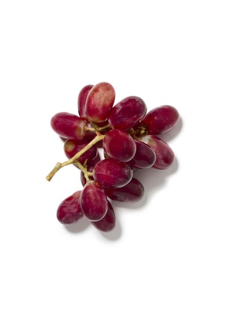 a small bunch of red grapes