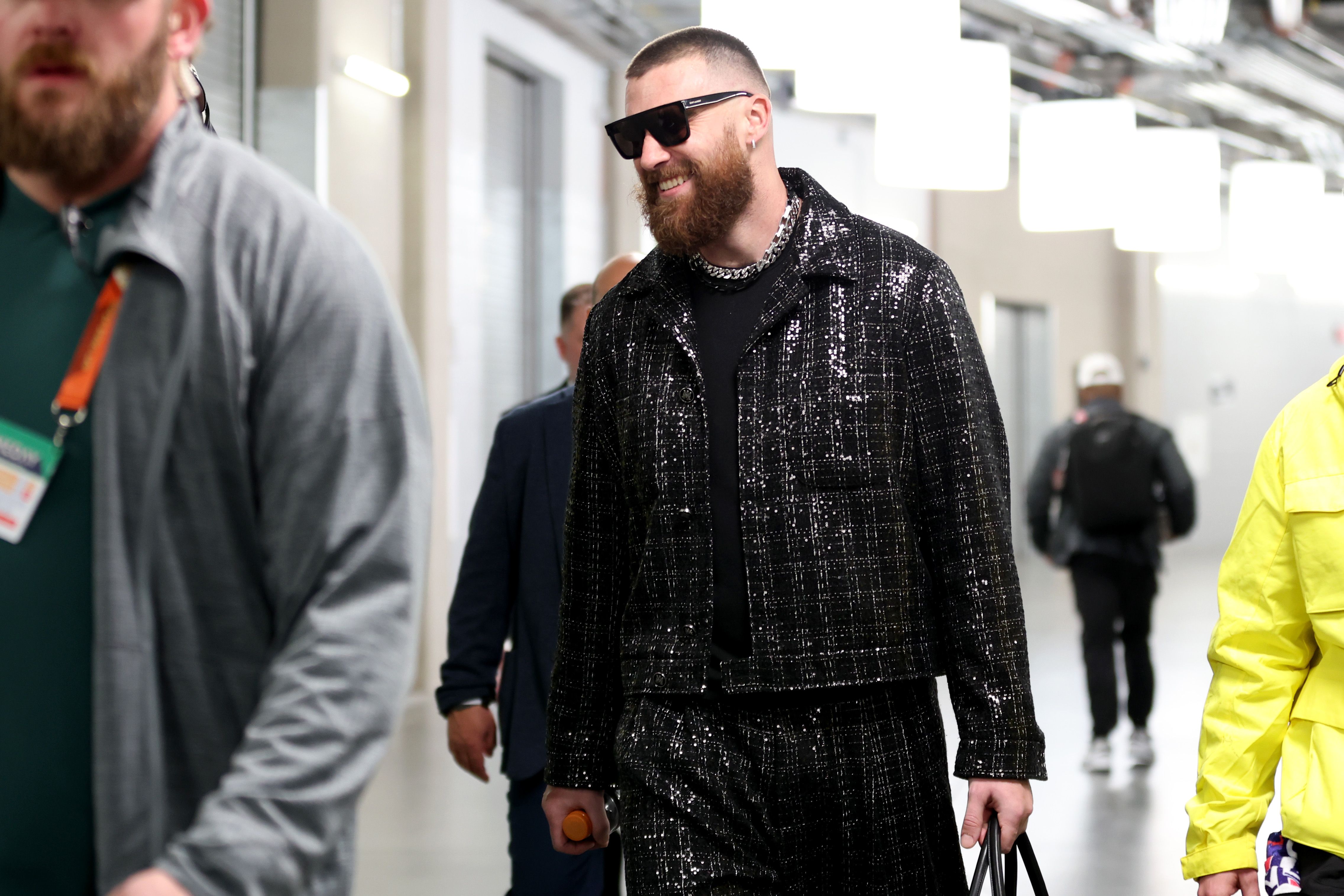How to Recreate Travis Kelce's Shiny Super Bowl Look