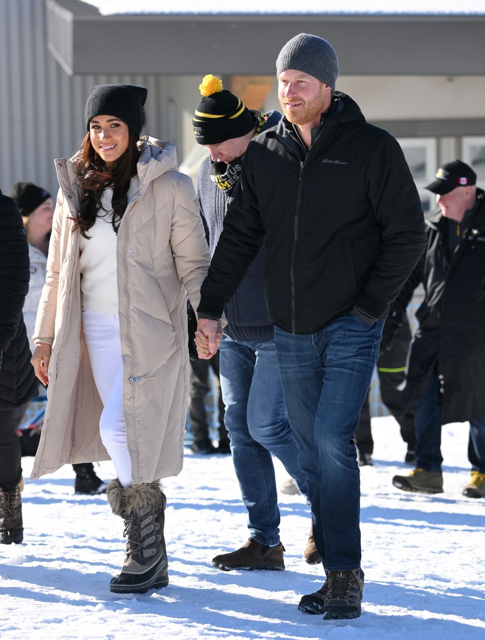 whistler, british columbia february 14 prince harry, duke of sussex and meghan, duchess of sussex attend the invictus games one year to go event on february 14, 2024 in whistler, canada photo by karwai tangwireimage