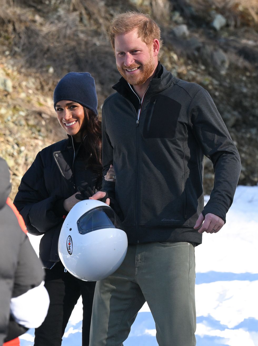 prince harry and meghan, duchess of sussex attend the invictus games one year to go launch on 15th february 2024 in whistler, canada
