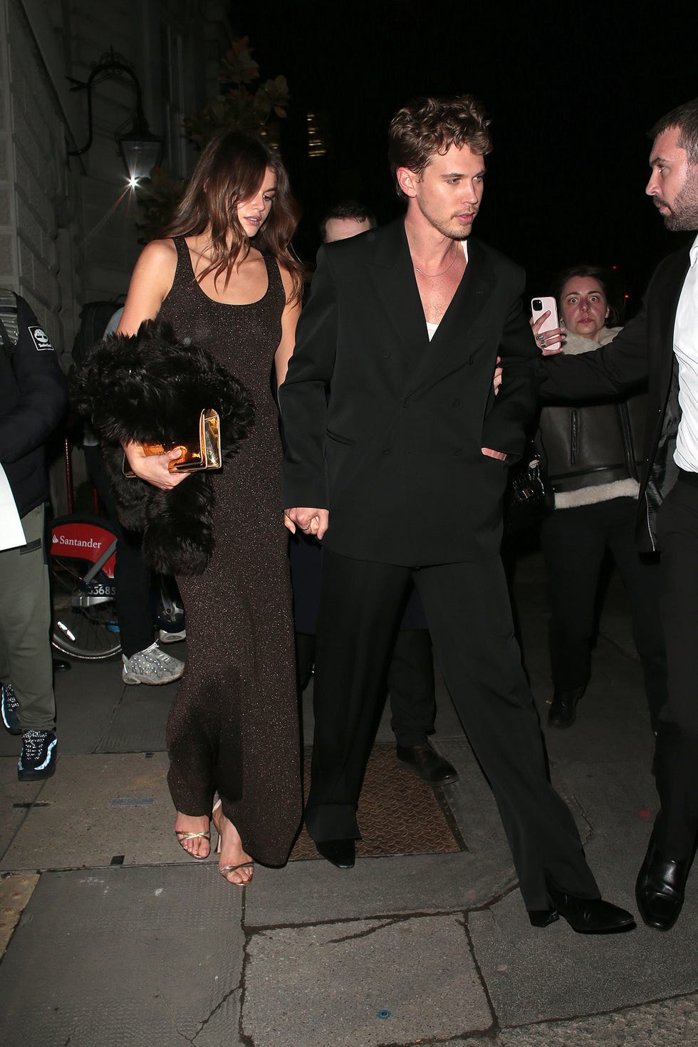 London, England February 15 Kaia Jordan Gerber and Austin Butler are seen attending the Dune Part II world movie premiere after party on February 15, 2024 in London, England, photo: Neil Mockford Ricky Vigil mgc images