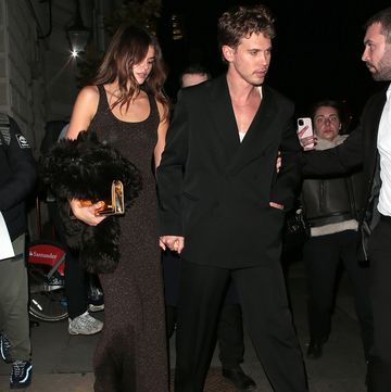 london, england february 15 kaia jordan gerber and austin butler seen attending dune part ii world film premiere afterparty on february 15, 2024 in london, england photo by neil mockford ricky vigil mgc images