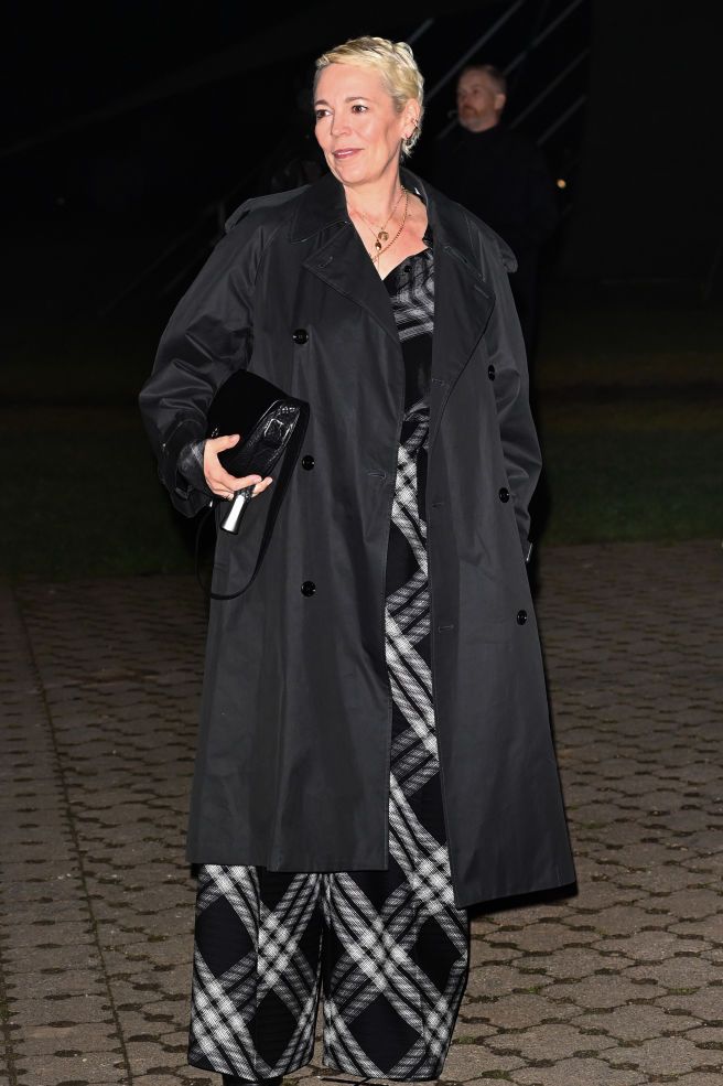 london, england february 19 olivia colman attends the burberry winter 2024 show during london fashion week on february 19, 2024 in london, england photo by dave benettgetty images for burberry