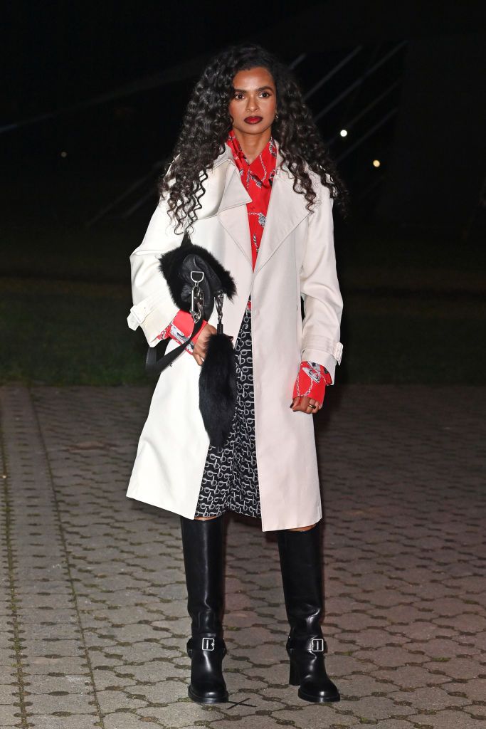london, england february 19 boxer ramla ali attends the burberry winter 2024 show during london fashion week on february 19, 2024 in london, england photo by dave benettgetty images for burberry