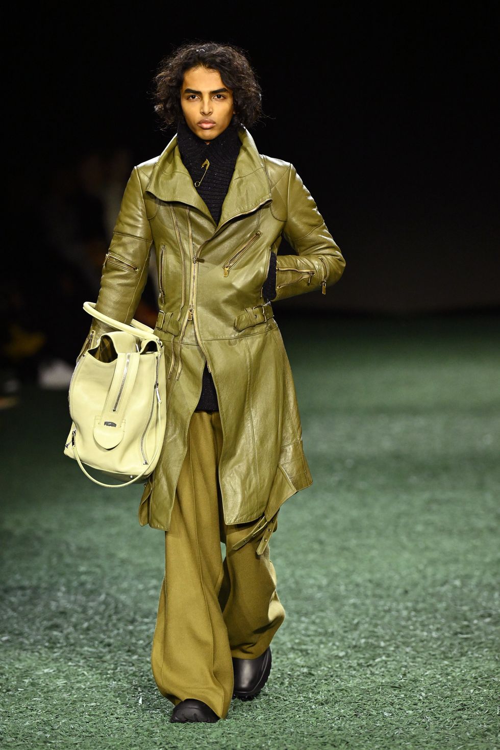 london, england february 19 a model walks the runway at the burberry show during london fashion week february 2024 at on february 19, 2024 in london, england photo by joe mahergetty images