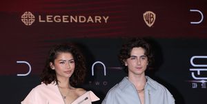 seoul, south korea february 21 actors zendaya and timothee chalamet attend the dune part two press conference on february 21, 2024 in seoul, south korea photo by han myung guwireimage