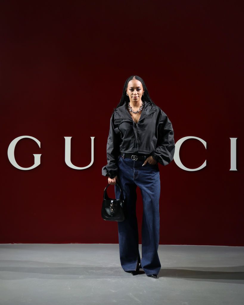 milan, italy february 23 solange knowles attends the gucci womens fall winter 2024 fashion show during milan fashion week womenswear fallwinter 2024 2025 at fonderia carlo macchi on february 23, 2024 in milan, italy photo by vittorio zunino celottogetty images for gucci