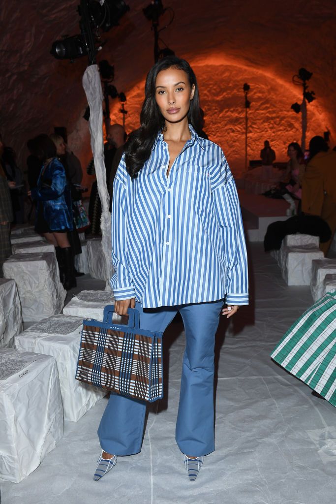 milan, italy february 23 maya jama attends the marni fallwinter 2024 fashion show during the milan fashion week womenswear fallwinter 2024 2025 on february 23, 2024 in milan, italy photo by alessandro levatigetty images for marni srl
