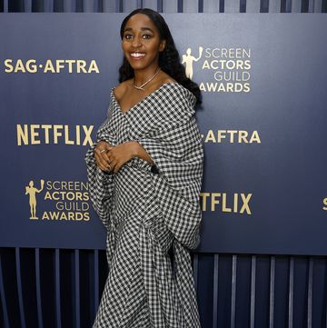 los angeles, california february 24 ayo edebiri attends the 30th annual screen actors guild awards at shrine auditorium and expo hall on february 24, 2024 in los angeles, california photo by frazer harrisongetty images