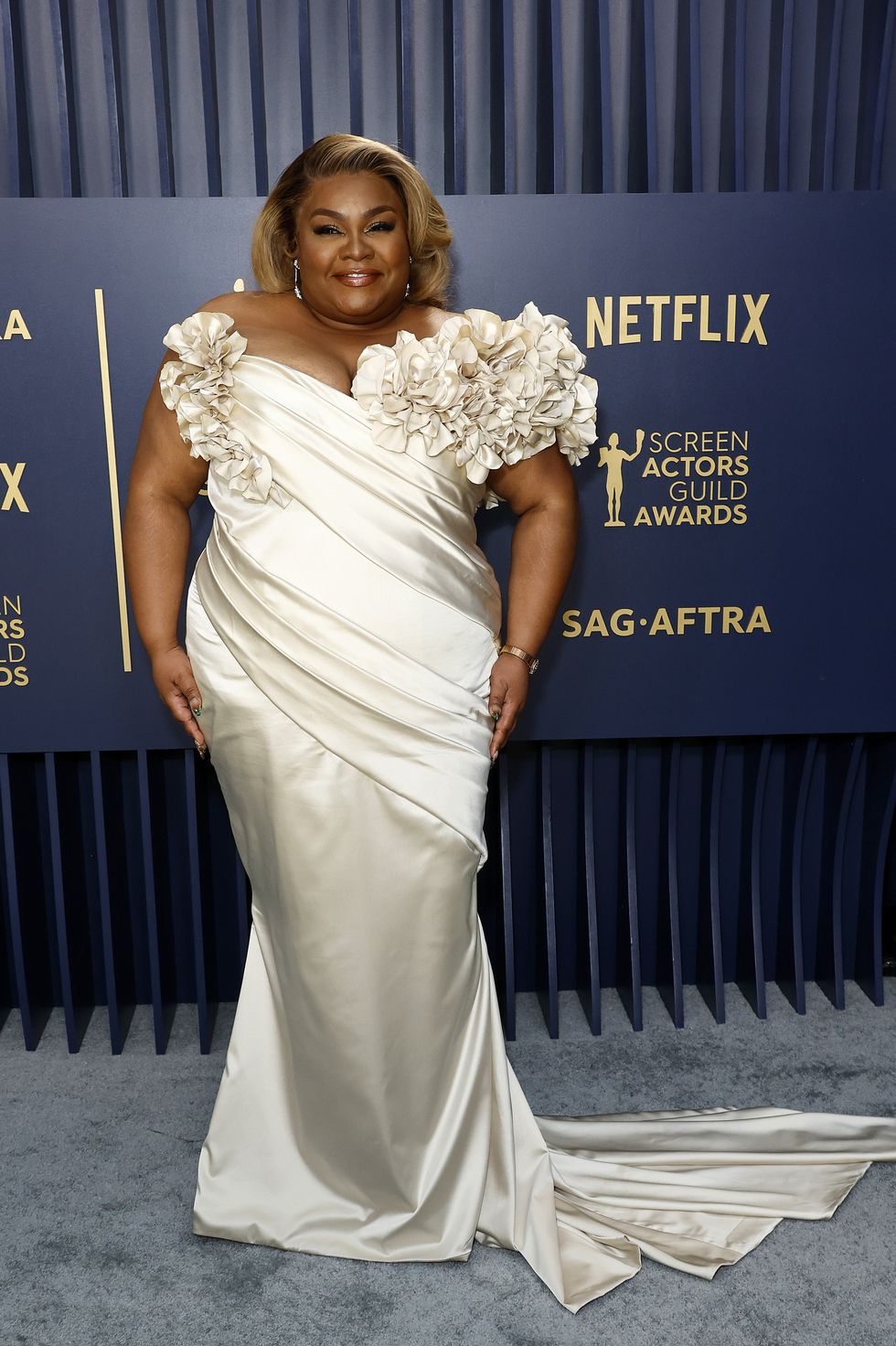 los angeles, california february 24 davine joy randolph attends the 30th annual screen actors guild awards at shrine auditorium and expo hall on february 24, 2024 in los angeles, california photo by frazer harrisongetty images
