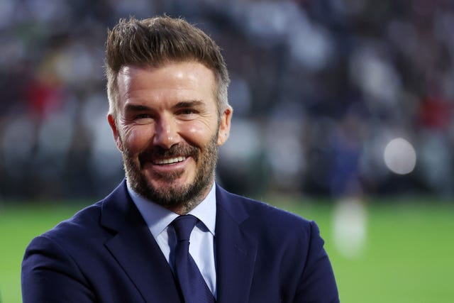 carson, california february 25 owner david beckham of inter miami cf reacts prior to a game against the los angeles galaxy at dignity health sports park on february 25, 2024 in carson, california photo by sean m haffeygetty images