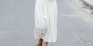 falda larga blanca