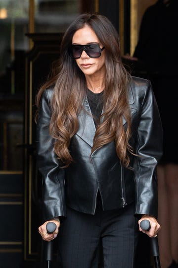 paris, france march 01 victoria beckham is seen on march 01, 2024 in paris, france photo by marc piaseckigc images