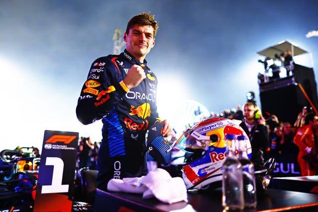 bahrain, bahrain march 02: race winner max verstappen of the netherlands and oracle red bull racing celebrates in parc ferme during the f1 grand prix of bahrain at bahrain international circuit on march 02, 2024 in bahrain, bahrain. (photo by mark thompson/getty images)