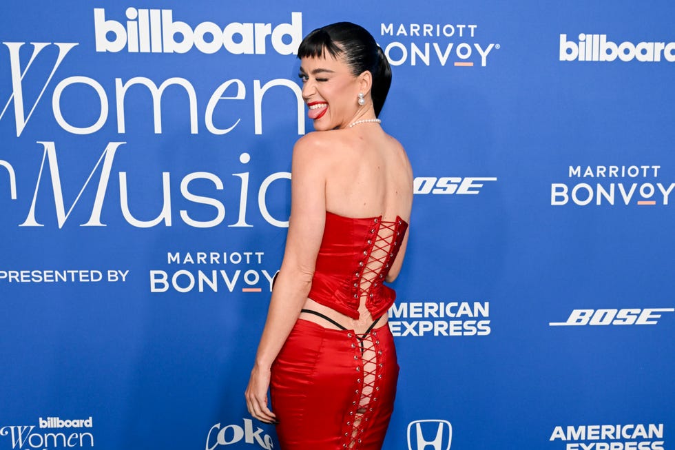 Katy Perry Brings Back the Whale Tail in Lace-Up Skirt and Thong