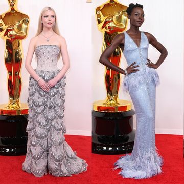 hollywood, ca march 10 anya taylor joy, lupita nyongo and emma stone arriving on the red carpet at the 96th annual academy awards in dolby theatre at hollywood  highland center in hollywood, ca, sunday, march 10, 2024 christina house  los angeles times via getty images