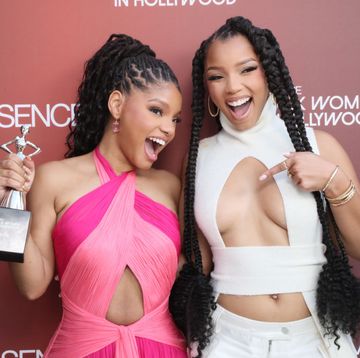 los angeles, california march 07 l r halle bailey and chloe bailey attend the 2024 essence black women in hollywood awards ceremony at academy museum of motion pictures on march 07, 2024 in los angeles, california photo by robin l marshallgetty images for essence