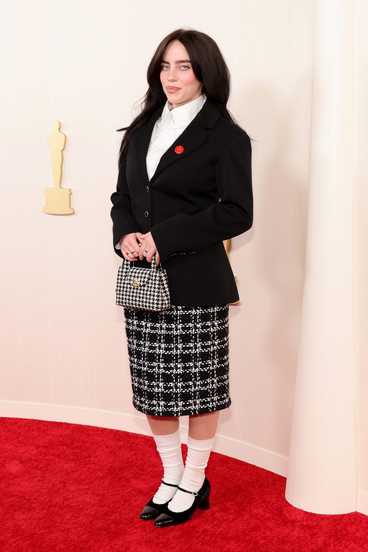 Billie Eilish Channels an Office Siren Barbie at the 2024 Oscars