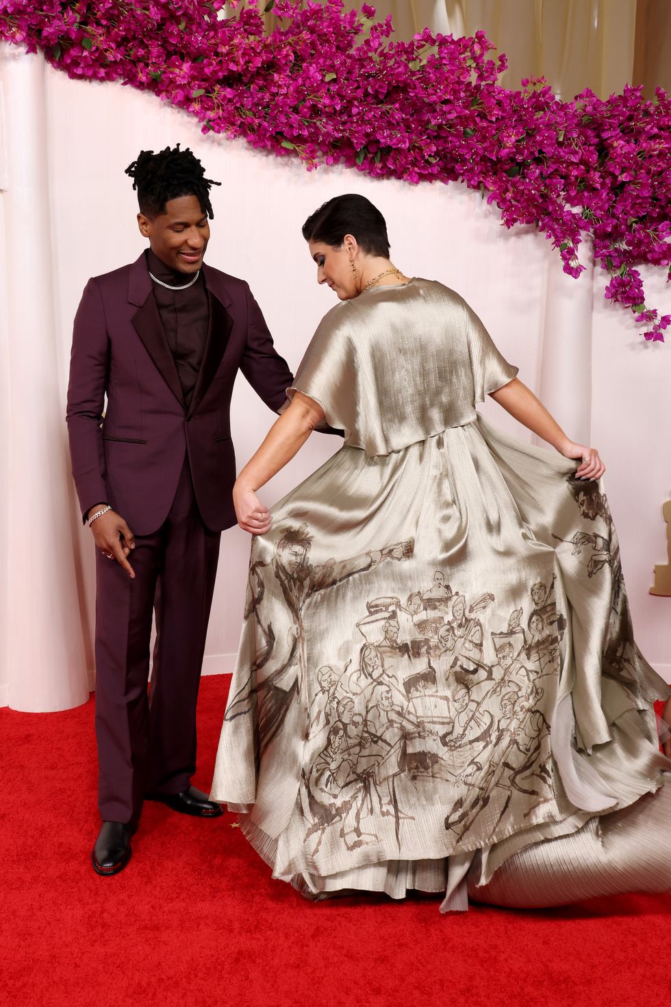 hollywood, california march 10 l r jon batiste and suleika jaouad attend the 96th annual academy awards on march 10, 2024 in hollywood, california photo by john shearerwireimage