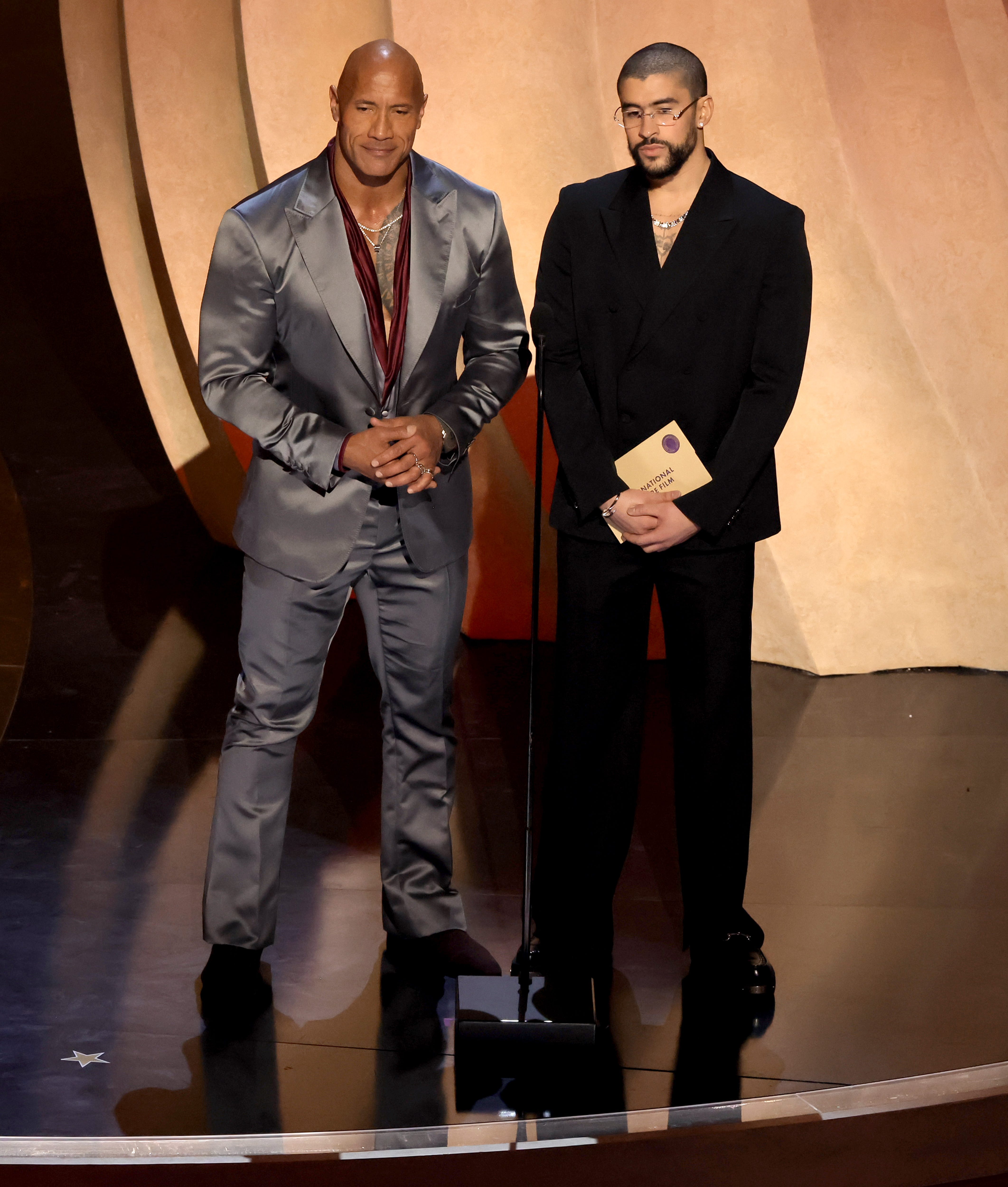 Bad Bunny Looks So Suave in a Classic Black Tuxedo at the 2024 Oscars