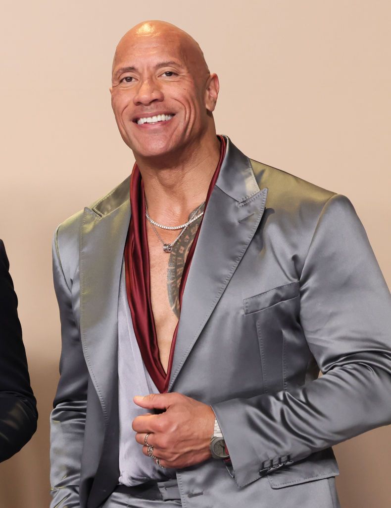 hollywood, california march 10 presenter dwayne the rock johnson poses in the press room during the 96th annual academy awards at ovation hollywood on march 10, 2024 in hollywood, california photo by rodin eckenrothgetty images