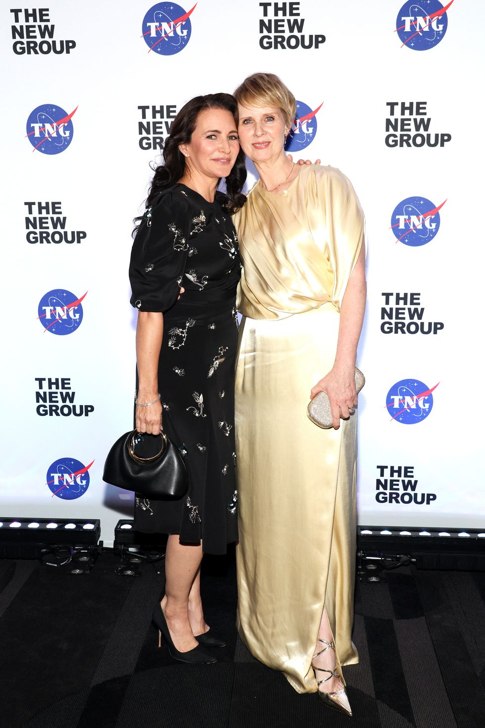 new york, new york march 18 l r kristin davis and cynthia nixon attend the new groups 2024 gala at the edison ballroom on march 18, 2024 in new york city photo by dia dipasupilgetty images