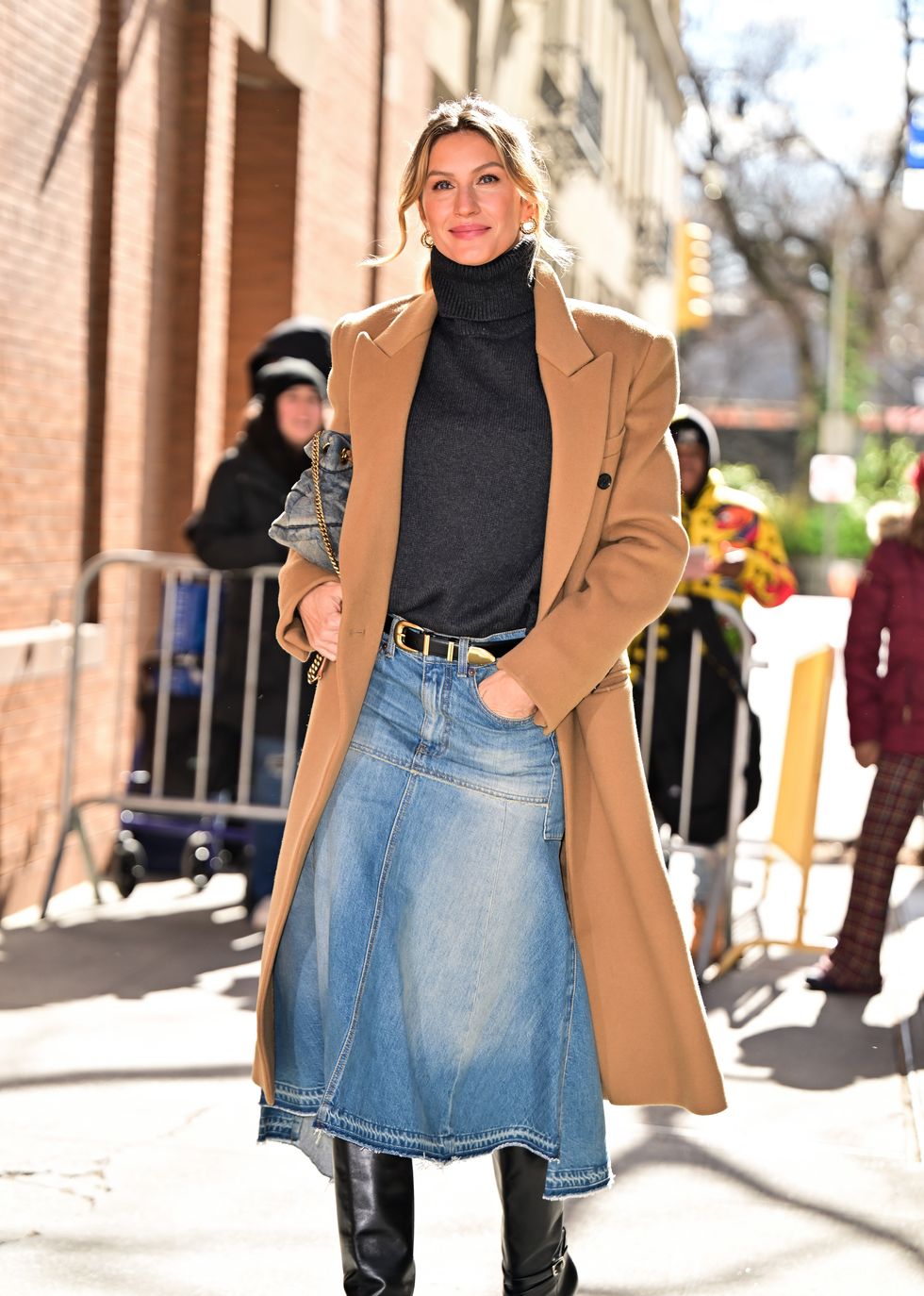 new york, new york march 21 gisele bundchen arrives to abcs the view on the upper west side on march 21, 2024 in new york city photo by james devaneygc images