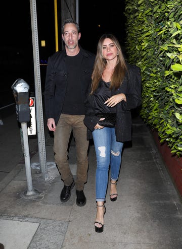 los angeles, ca march 29 justin saliman and sofia vergara are seen at giorgio baldi restaurant on march 29, 2024 in los angeles, california photo by the hollywood curtainbauer griffingc images