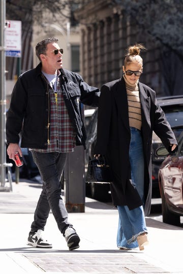 new york, ny march 30 ben affleck and jennifer lopez are seen out and about on march 30, 2024 in new york, new york photo by megagc images